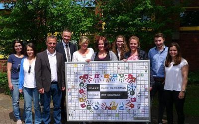 Schautafel für das Projekt Schule ohne Rassismus – Schule mit Courage