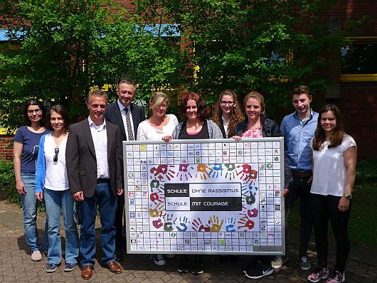 Schautafel für das Projekt Schule ohne Rassismus – Schule mit Courage